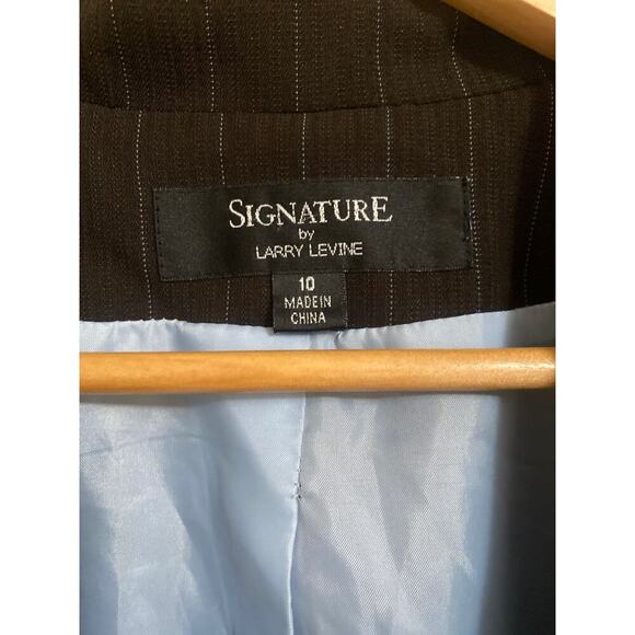 Larry Levine Pinstripe Blazer Jacket Womens 10 Vintage - Picture 5 of 8
